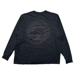 Canada Goose Gladstone Staff Uniform Big Logo Crewneck L/S T Shirt Mens 2XL